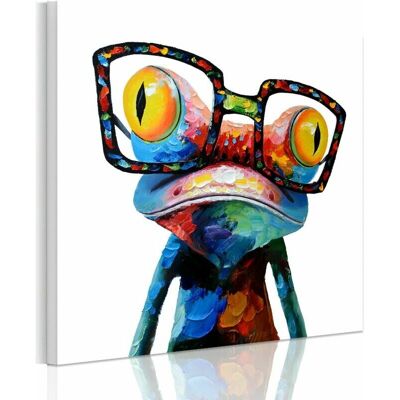 Trimec - 50 x 50cm Multicolor Animal Grand Format Impression sur Toile Bois (50X50cm Grenouille),Starlight Trimec - 50 x 50cm Multicolor Animal Grand Format Impression sur Toile Bois (50X50cm Grenouille),Starlight