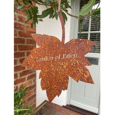 Falling Leaves Garden of Eden Garden Wall Art - W20.3 x H25.4 cm - Bare Metal/Ready to Rust Falling Leaves Garden of Eden Garden Wall Art - W20.3 x H25.4 cm - Bare Metal/Ready to Rust