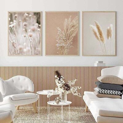 SNQ Modern Pampas Grass Painting, Plants, Nature Landscape, Dried Grass Painting, Modern Boho Botanical Poster, Wall Art, 3 Pieces, 20x30 cm, Unframed SNQ Modern Pampas Grass Painting, Plants, Nature Landscape, Dried Grass Painting, Modern Boho Botanical Poster, Wall Art, 3 Pieces, 20x30 cm, Unframed