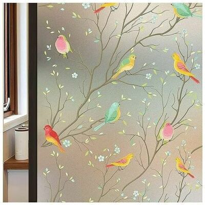 Dewdat - Privacy Window Film Frosted Glass Film Stained Glass Film Static Cling Film Self Adhesive Film Self Adhesive Film Home Bathroom Office Bird Dewdat - Privacy Window Film Frosted Glass Film Stained Glass Film Static Cling Film Self Adhesive Film Self Adhesive Film Home Bathroom Office Bird