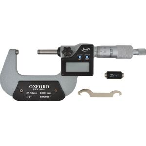 Oxford 25-50mm/1-2 IP65 Digital External Micrometer