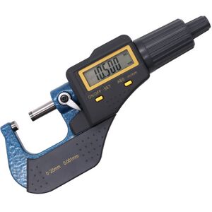 Tinor - 0-25mm /0-1 Digital Micrometer - 0.001mm/0.00005'' High Accuracy Portable lcd Electronic Micrometer Incremental and Absolute Measurement Inch