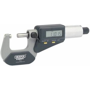 Expert Dual Reading Digital External Micrometer - 0-25mm/0-1 (46599) - Draper