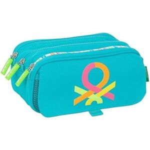 Pencil Case - SAFTA - Benetton - Large Triple Pencil Case - Comfortable - School Kids Pencil Case - SAFTA - Benetton - Large Triple Pencil Case - Comfortable - School Kids