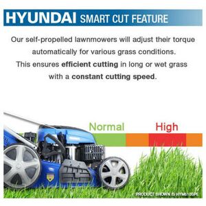 21/53cm 196cc Self-Propelled Petrol Roller Lawnmower HYM530SPR - Hyundai