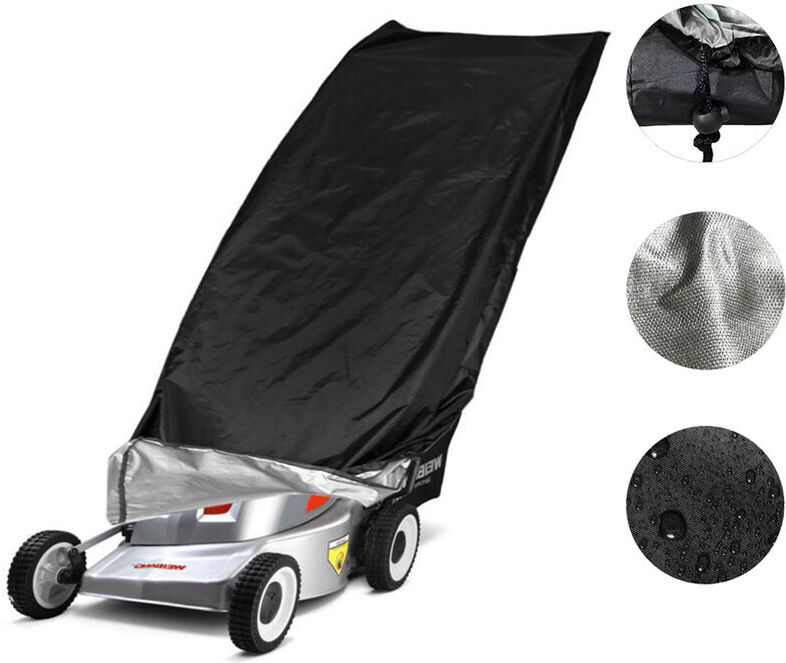 Lawn Mower Cover, Waterproof, Dustproof, Anti-UV, 190T with Drawstring and Storage Bag for Outdoor/Indoor 188 x 99.1 x 63.5 cm - Alwaysh