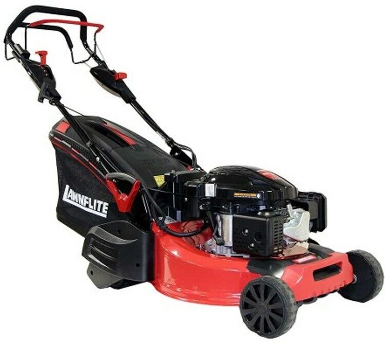 Rotary 53cm Petrol Lawn Mower Self Propelled Rear Roller Loncin Engine - Lawnflite