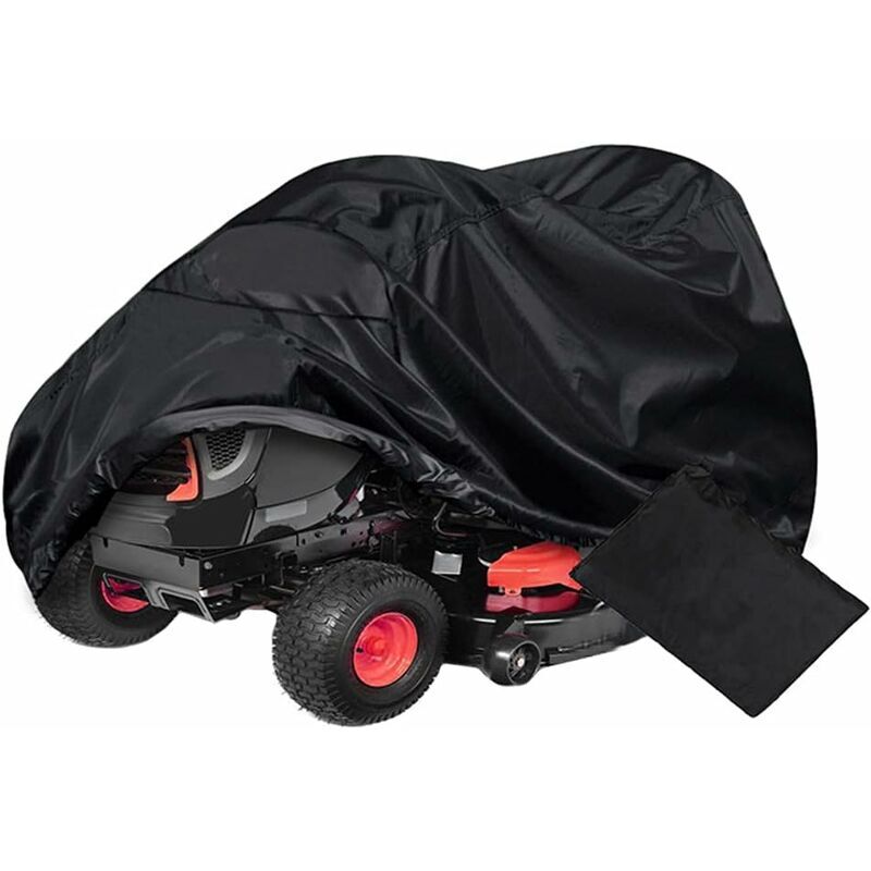 RHAFAYRE Lawn Mower Cover, Lawn Mower Cover, 210D Oxford Cloth UV/Water/Dust Resistant, Universal Garden Tractor Cover (177x110x110CM)