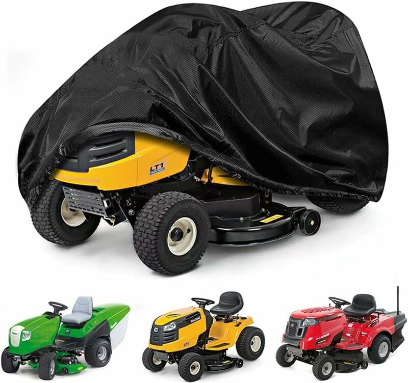 Lawn Mower Cover, Lawn Mower Cover, 210D Oxford Cloth UV/Water/Dust Resistant, Universal Garden Tractor Cover (182x111x116CM) - Rhafayre