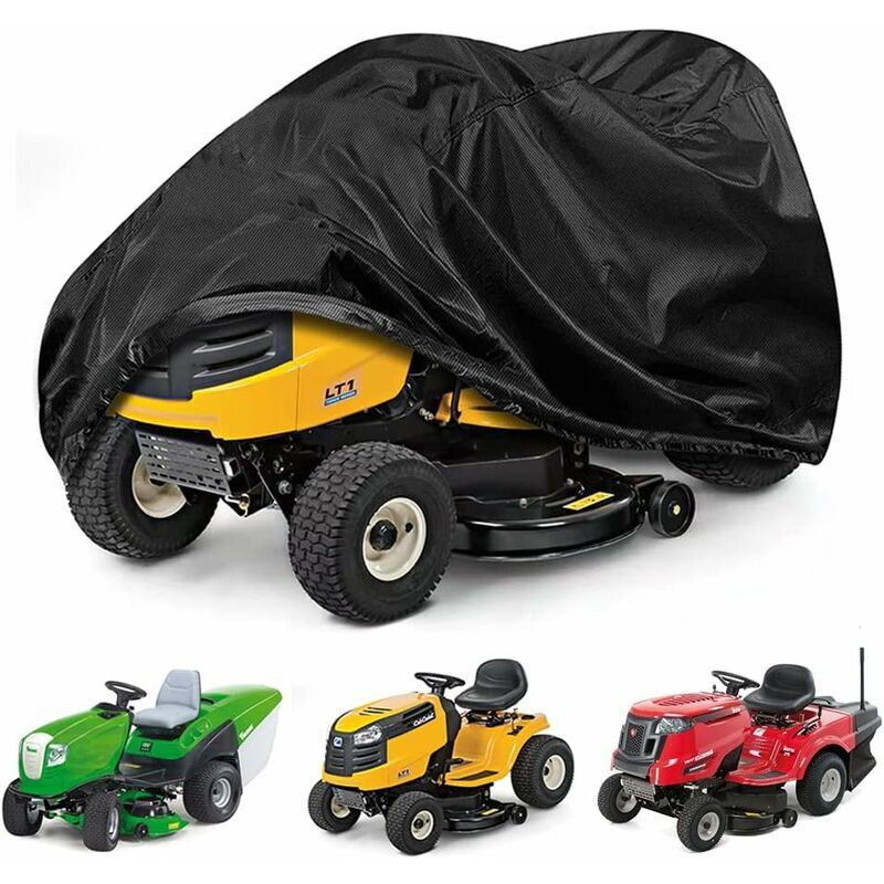 RHAFAYRE Riding Lawn Mower Cover, Garden Tractor Cover, Universal, Weatherproof, UV Resistant, Heavy Duty 420D Oxford Fabric (L170 x W61 x H117CM)