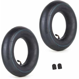 ZVD Lot de 2 chambres à air 4.00/3.50-6 350/400-6 3.50-6 4.00-6 4.10-6 avec valve coudée TR87 - remplacement pour tondeuses à gazon, remorques de jardin,