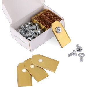 WOIYIC 45 x Titanium Knife Blades for All Husqvarn/Automower/Yardforce/Gardena Robotic Lawn Mowers (3g-0.75mm) with 45 Screws, Replacement Blades for Models WOIYIC 45 x Titanium Knife Blades for All Husqvarn/Automower/Yardforce/Gardena Robotic Lawn Mowers (3g-0.75mm) with 45 Screws, Replacement Blades for Models