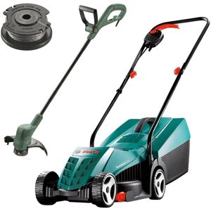 Bosch - Rotak 32 Electric Rotary Lawnmower 32cm 1200w & Grass Trimmer Strimmer Bosch - Rotak 32 Electric Rotary Lawnmower 32cm 1200w & Grass Trimmer Strimmer