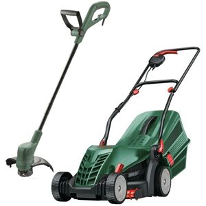 Bosch UniversalRotak 34-410 Electric Rotak Push Lawn Mower 34cm & Grass Trimmer Bosch UniversalRotak 34-410 Electric Rotak Push Lawn Mower 34cm & Grass Trimmer