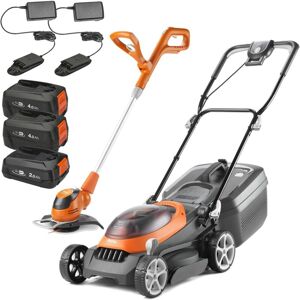Flymo 36V UltraStore 340R Cordless Lawnmower 34cm Twin Grass Trimmer 3x Batts Flymo 36V UltraStore 340R Cordless Lawnmower 34cm Twin Grass Trimmer 3x Batts