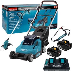 DLM382PT2 18v / 36v lxt Cordless Battery Lawn Mower 2x5ah + Line Trimmer - Makita DLM382PT2 18v / 36v lxt Cordless Battery Lawn Mower 2x5ah + Line Trimmer - Makita
