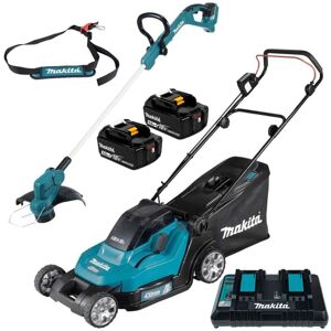 DLM432PT2 Twin 18v 36v lxt Cordless 43cm Lawn Mower 2x5ah+ DUR193 Trimmer - Makita DLM432PT2 Twin 18v 36v lxt Cordless 43cm Lawn Mower 2x5ah+ DUR193 Trimmer - Makita