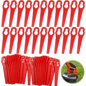 Alwaysh - Red Plastic Edger,60 Pack,Plastic Cutting Blades,Plastic Lawn Mower Blades, Lawn Mower Accessories,Replacement Plastic Blades Alwaysh - Red Plastic Edger,60 Pack,Plastic Cutting Blades,Plastic Lawn Mower Blades, Lawn Mower Accessories,Replacement Plastic Blades