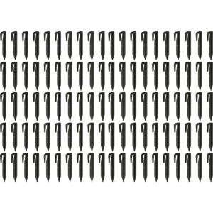 Vhbw - 100x Ground Pegs for Boundary Wire compatible with Zuchetti Robot Lawn Mower - Ground Anchor Set, Plastic, Black Vhbw - 100x Ground Pegs for Boundary Wire compatible with Zuchetti Robot Lawn Mower - Ground Anchor Set, Plastic, Black