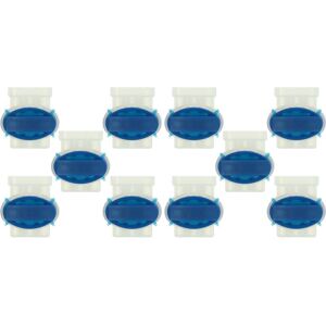 10x Cable Connector for Boundary Wire compatible with Bosch Indego 350 Connect Robot Lawn Mower - Cable Clamps, Waterproof, Blue Transparent - Vhbw 10x Cable Connector for Boundary Wire compatible with Bosch Indego 350 Connect Robot Lawn Mower - Cable Clamps, Waterproof, Blue Transparent - Vhbw