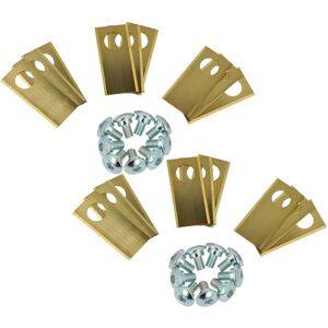 18x Replacement Blade compatible with Worx Landroid m WG755E, m WG143E Cordless Lawnmower - Cutter Blades, Silver Gold, steel (titan coating) - Vhbw 18x Replacement Blade compatible with Worx Landroid m WG755E, m WG143E Cordless Lawnmower - Cutter Blades, Silver Gold, steel (titan coating) - Vhbw
