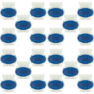 20x Cable Connector for Boundary Wire compatible with Bosch Indego 350 Robot Lawn Mower - Cable Clamps, Waterproof, Blue Transparent - Vhbw 20x Cable Connector for Boundary Wire compatible with Bosch Indego 350 Robot Lawn Mower - Cable Clamps, Waterproof, Blue Transparent - Vhbw