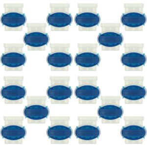 20x Cable Connector for Boundary Wire compatible with Yard Force Robot Lawn Mower - Cable Clamps, Waterproof, Blue Transparent - Vhbw 20x Cable Connector for Boundary Wire compatible with Yard Force Robot Lawn Mower - Cable Clamps, Waterproof, Blue Transparent - Vhbw