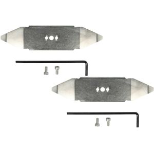 2x Replacement Blade compatible with Wolf-GARDEN Loopo S500 Cordless Lawnmower - Cutter Blades, Silver, Stainless Steel - Vhbw 2x Replacement Blade compatible with Wolf-GARDEN Loopo S500 Cordless Lawnmower - Cutter Blades, Silver, Stainless Steel - Vhbw