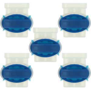 5x Cable Connector for Boundary Wire compatible with Yard Force Robot Lawn Mower - Cable Clamps, Waterproof, Blue Transparent - Vhbw 5x Cable Connector for Boundary Wire compatible with Yard Force Robot Lawn Mower - Cable Clamps, Waterproof, Blue Transparent - Vhbw