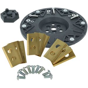 vhbw Accessory Set compatible with Landxcape LX795, LX812i Lawn Mower - 9x blades + screws, 1x blade disc, Gold/Black vhbw Accessory Set compatible with Landxcape LX795, LX812i Lawn Mower - 9x blades + screws, 1x blade disc, Gold/Black