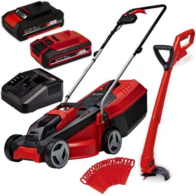 Einhell Cordless 18v Lawnmower 30cm Cut Brushless + Grass Trimmer 2x Batteries Einhell Cordless 18v Lawnmower 30cm Cut Brushless + Grass Trimmer 2x Batteries
