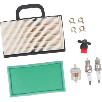 WOOSIEN Lawn Mower Air Filter Set Air Filter Sparking Plug Valve Replacement Lawn Tractor Parts for BS WOOSIEN Lawn Mower Air Filter Set Air Filter Sparking Plug Valve Replacement Lawn Tractor Parts for BS