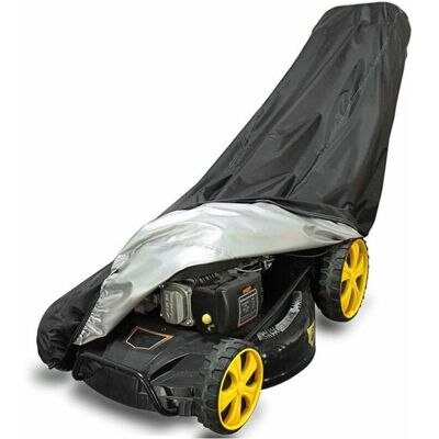 ORCHIDÉE Lawn Mower Cover, 420D Oxford Cloth Waterproof Heavy Duty Lawn Mower Cover, Lawn Tractor Cover with Drawstring, Storage Bag and Buckle ORCHIDÉE Lawn Mower Cover, 420D Oxford Cloth Waterproof Heavy Duty Lawn Mower Cover, Lawn Tractor Cover with Drawstring, Storage Bag and Buckle