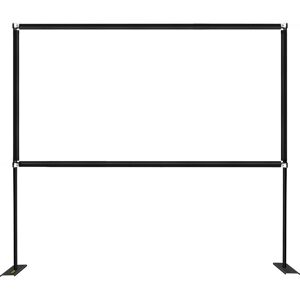 VEVOR Outdoor Movie Screen with Stand, 90' Portable Movie Screen, 16:9 hd Wide Angle Outdoor Projector Screen, Front & Rear Projection, with Storage Bag &