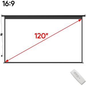 LIVINGANDHOME 120" Black 16:9 Electric Motorized Projector Screen with Remote LIVINGANDHOME 120" Black 16:9 Electric Motorized Projector Screen with Remote