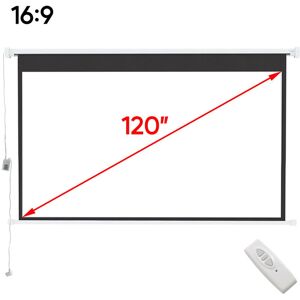 Livingandhome - 120' White 16:9 Electric Motorized Projector Screen with Remote Livingandhome - 120' White 16:9 Electric Motorized Projector Screen with Remote
