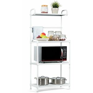 COSTWAY 4-Tier Kitchen Utility Storage Display Stand Microwave Oven Stand Bakers Rack