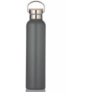 Tower Natural Life NL865026SLT Stainless Steel Bottle with Bamboo Lid, 750ml Capacity, Crafted from Sustainable Materials