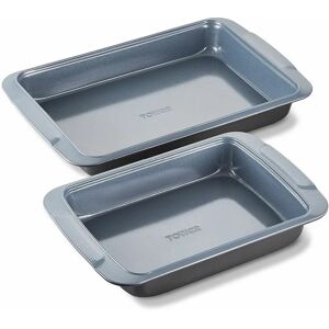 Cerasure T843070 2 Piece Roasting Tray Set with Carbon Steel Construction, Graphite - Tower