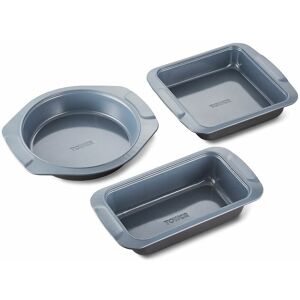 Cerasure T843073 3 Piece Baking Tray Set with Carbon Steel Construction, Graphite - Tower