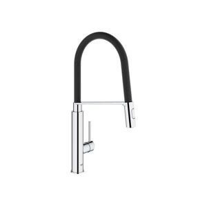 Grohe - Concetto Semi-pro kitchen mixer with black hygienic hose and 2-jet shower, Chrome (31491000)