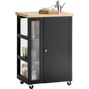 SoBuy Kitchen Storage Trolley Serving Trolley,FKW75-SCH+Free Kitchen Hanging Shelf KCR03-N