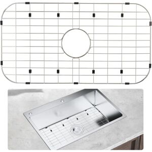 VEVOR Sink Protector Grid, 26'x14' Stainless Steel Sink Grates, Centered Drain Sink Grates with R90 Corner Radius, Large Sink Bottom Grids, Universal Bowl