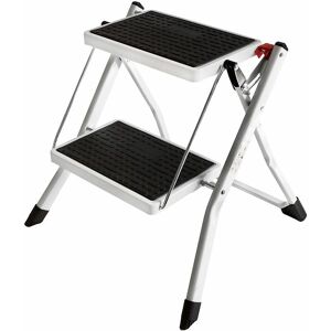 Home Discount - 2 Step Stool With Anti-Slip Mat Iron Frame Home diy Ladder