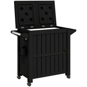 3-in-1 Serving Cart Black Polypropylene Vidaxl Black