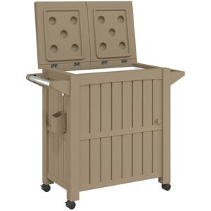 3-in-1 Serving Cart Light Brown Polypropylene Vidaxl Brown