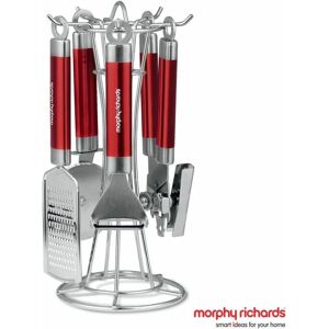 Richards 46811 Kitchen Utensils Set, Accents Range, Kitchen Gadget Set, Stainless Steel, Red, 4-Piece - Morphy