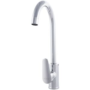 GREENICE Brass / Zinc Kitchen Faucet, Chrome Plated, Hot-Cold Water, Hoses, High Spout, Single Handle [QLI-FA-15304] (QLI-FA-15304)