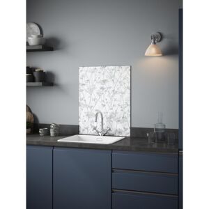 Clarissa Hulse Wild Chevril Chalk Glass Kitchen Splashback 600mm x 750mm