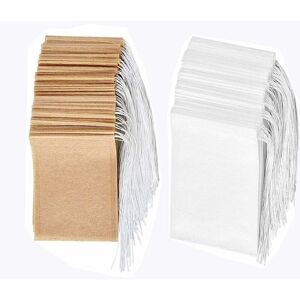 Disposable Tea Filter Bags Set of 200, Single Use Paper Tea Bag with Drawstring, Safe and Natural Material, Empty Tea Infuser Bag. - Rhafayre